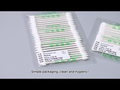 Le double dièse aigu d'écouvillon de Cleanroom dirigent de longs bourgeons de coton